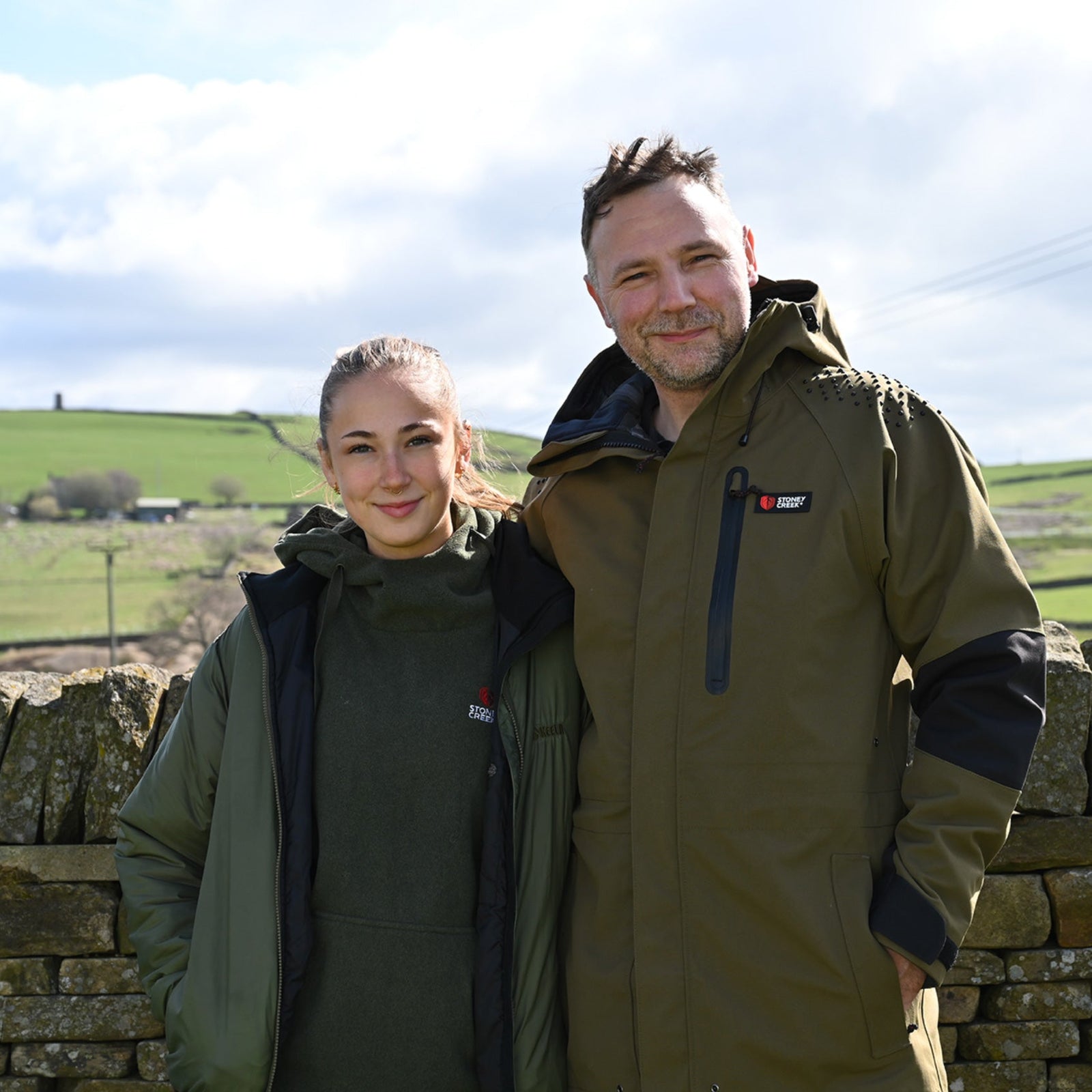 Kelsie and her dad Craig after buying Stoney Creek clothing from Wild & Moor