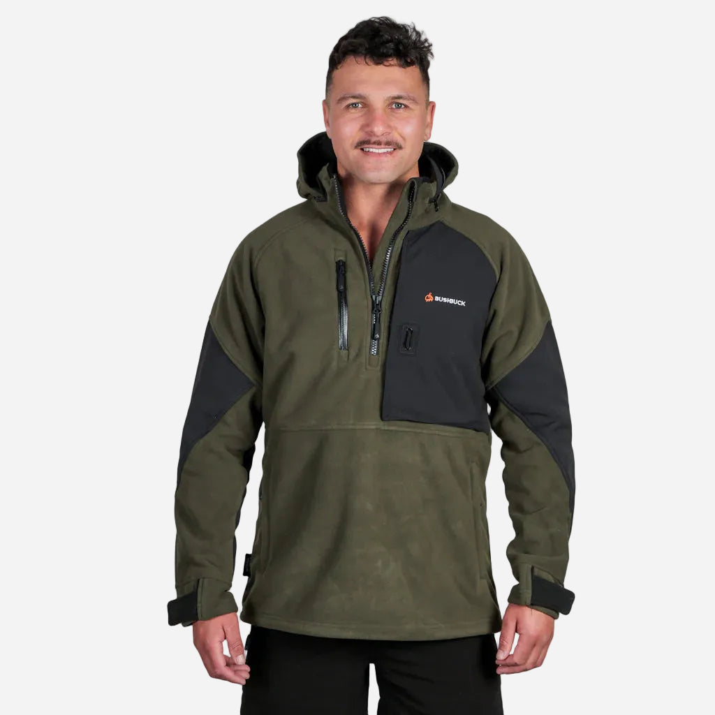 Bushbuck Frontier Windproof Fleece Pullover - Wild & Moor