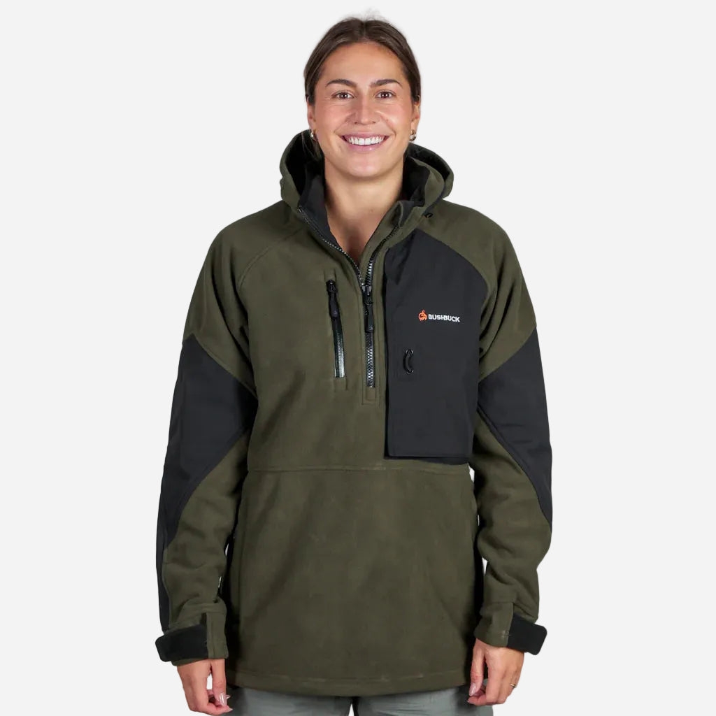Bushbuck Frontier Windproof Fleece Pullover - Wild & Moor