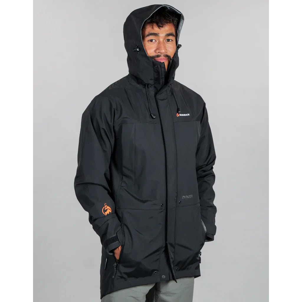 Bushbuck Typhoon Unisex Waterproof Jacket Black - Wild & Moor