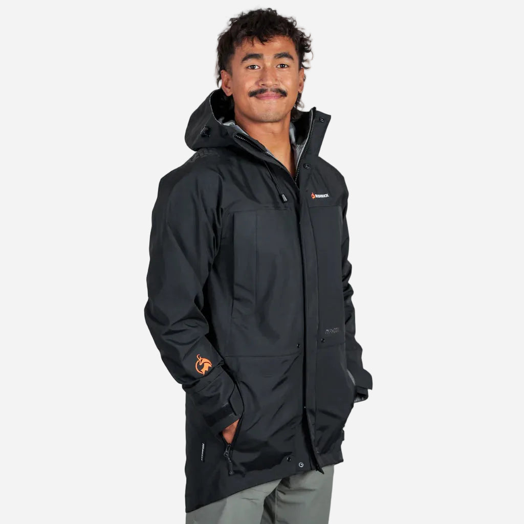 Bushbuck Typhoon Unisex Waterproof Jacket Black - Wild & Moor