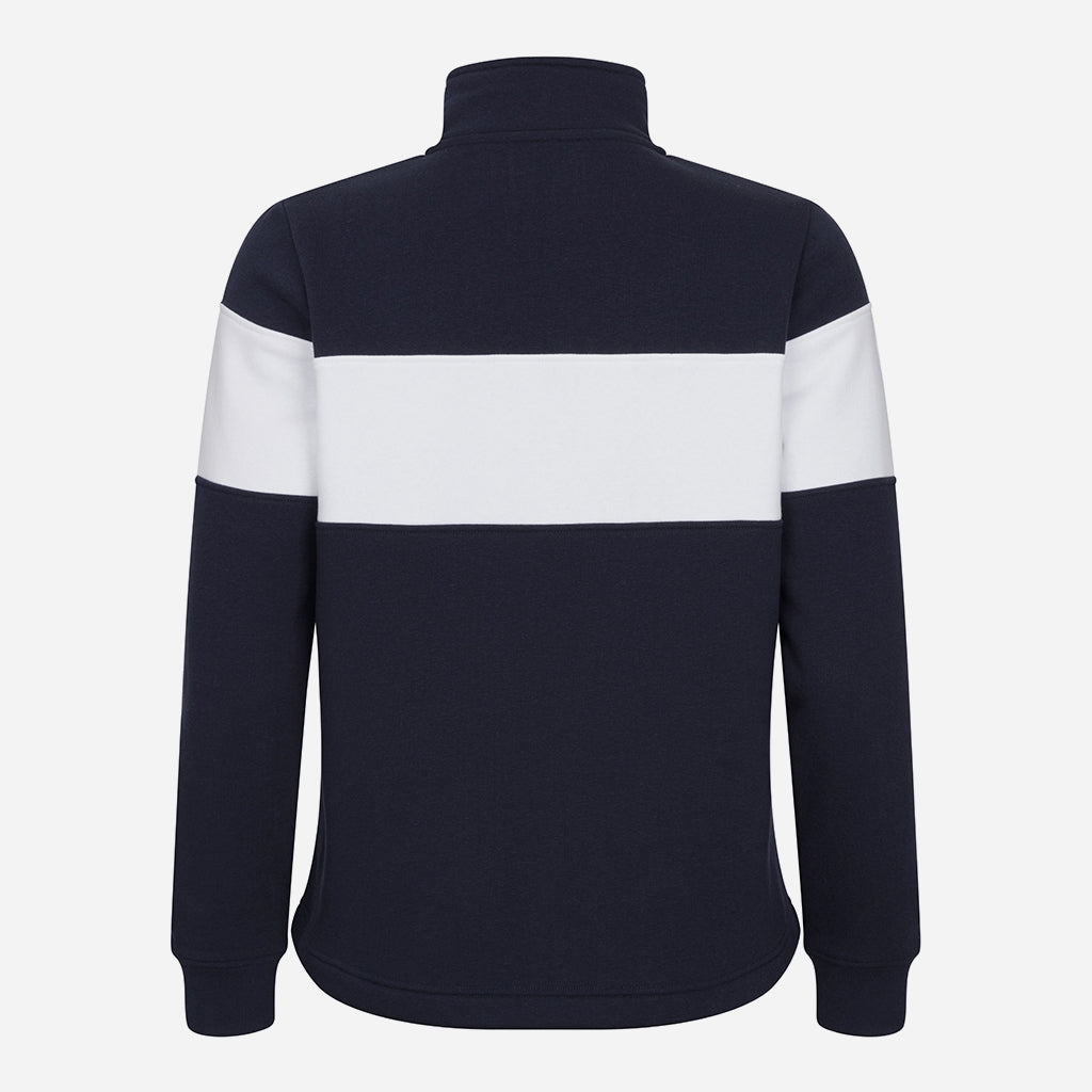 Hoggs of Fife Dumfries 1888 Women's 1/4 Zip Sweatshirt Navy/White - Wild & Moor