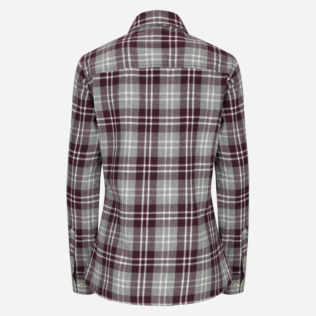 Hoggs of Fife Eilidh Ladies Flannel Shirt Merlot Marl - Wild & Moor