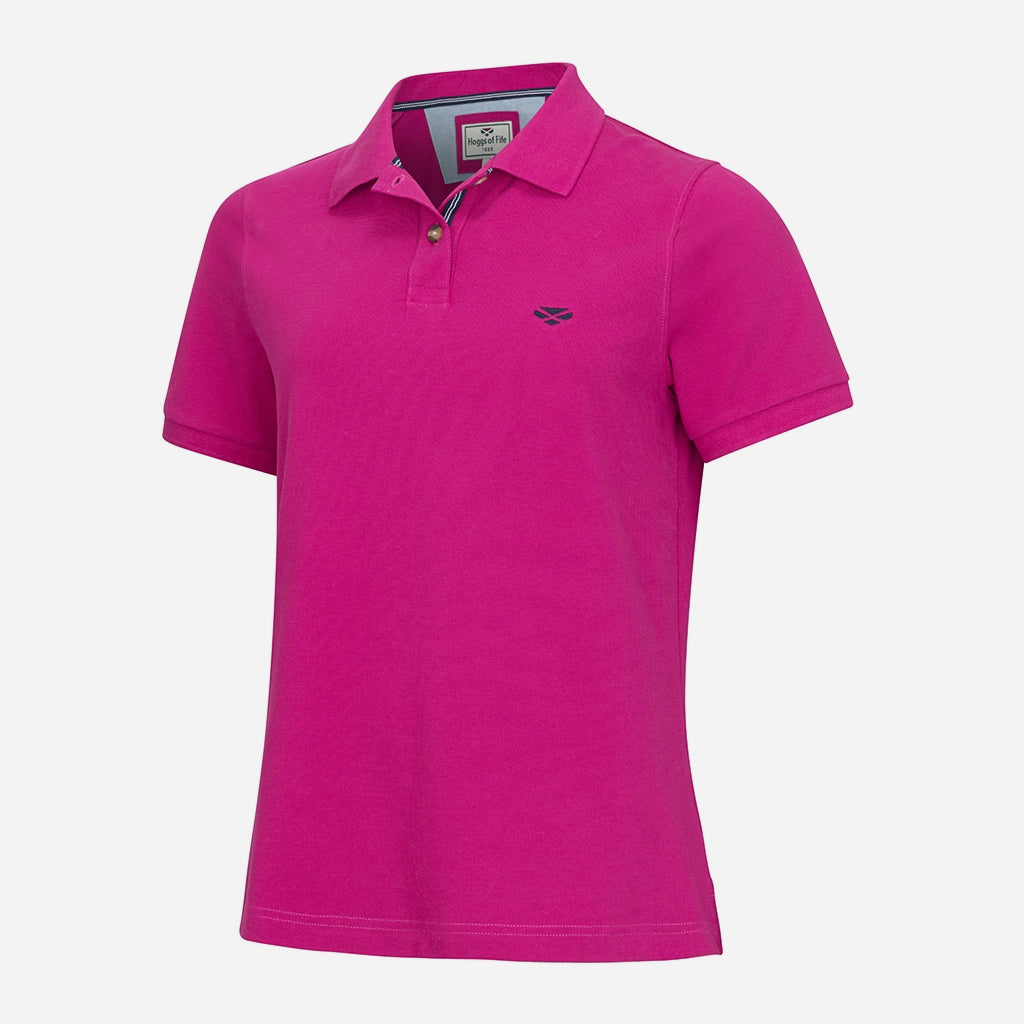 Hoggs of Fife Cora Ladies Pique Polo Shirt Berry - Wild & Moor