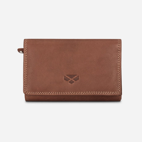 Hoggs of Fife Monarch Leather Bi Fold Purse 16cm Hazelnut - Wild & Moor