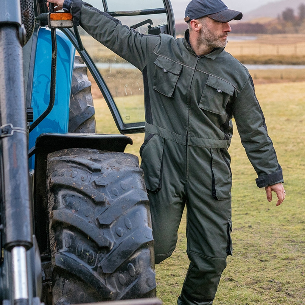 Lifestyle image of Hoggs of Fife WorkHogg Coverall - Zipped, Spruce / Black - Wild & Moor