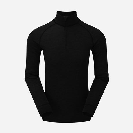 Keela Merino L/S Zip Top Black - Wild & Moor