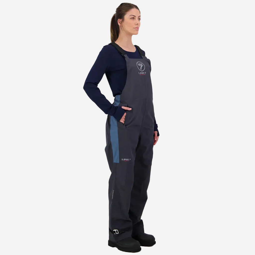 Line 7 Women's Storm Armour10 Waterproof 2 Layer Bib Overtrousers Stormy Weather / Ebony - Wild & Moor