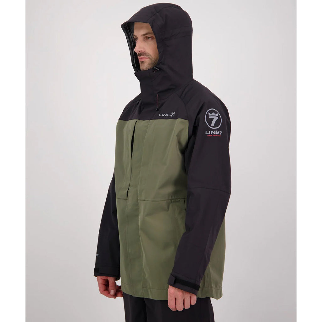 Line 7 Men's Territory Storm Pro20 Waterproof Jacket Moss / Black - Wild & Moor