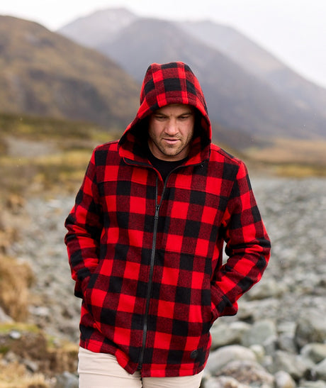 Swanndri Mens Hudson Wool Hoodie - Wild & Moor