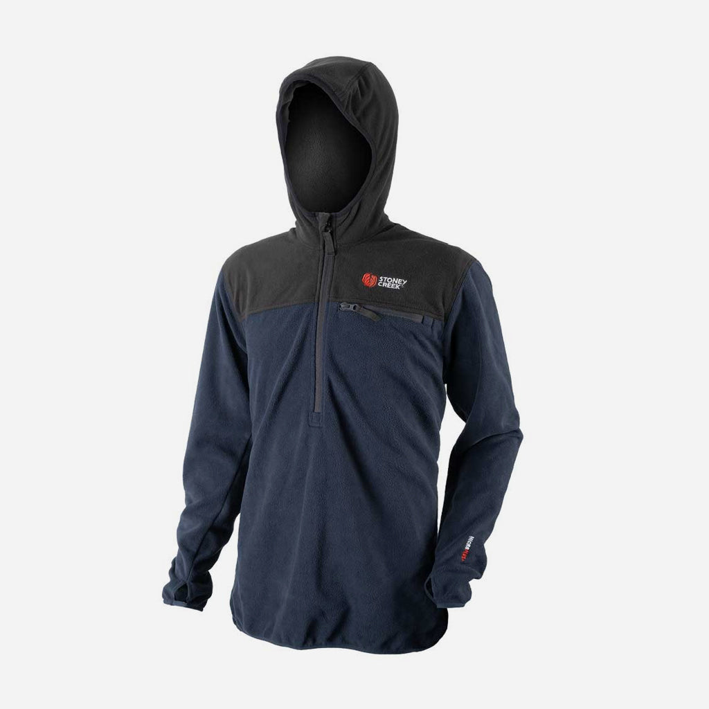 Stoney Creek Mens Microplus Hoodie Navy Black - Wild & Moor