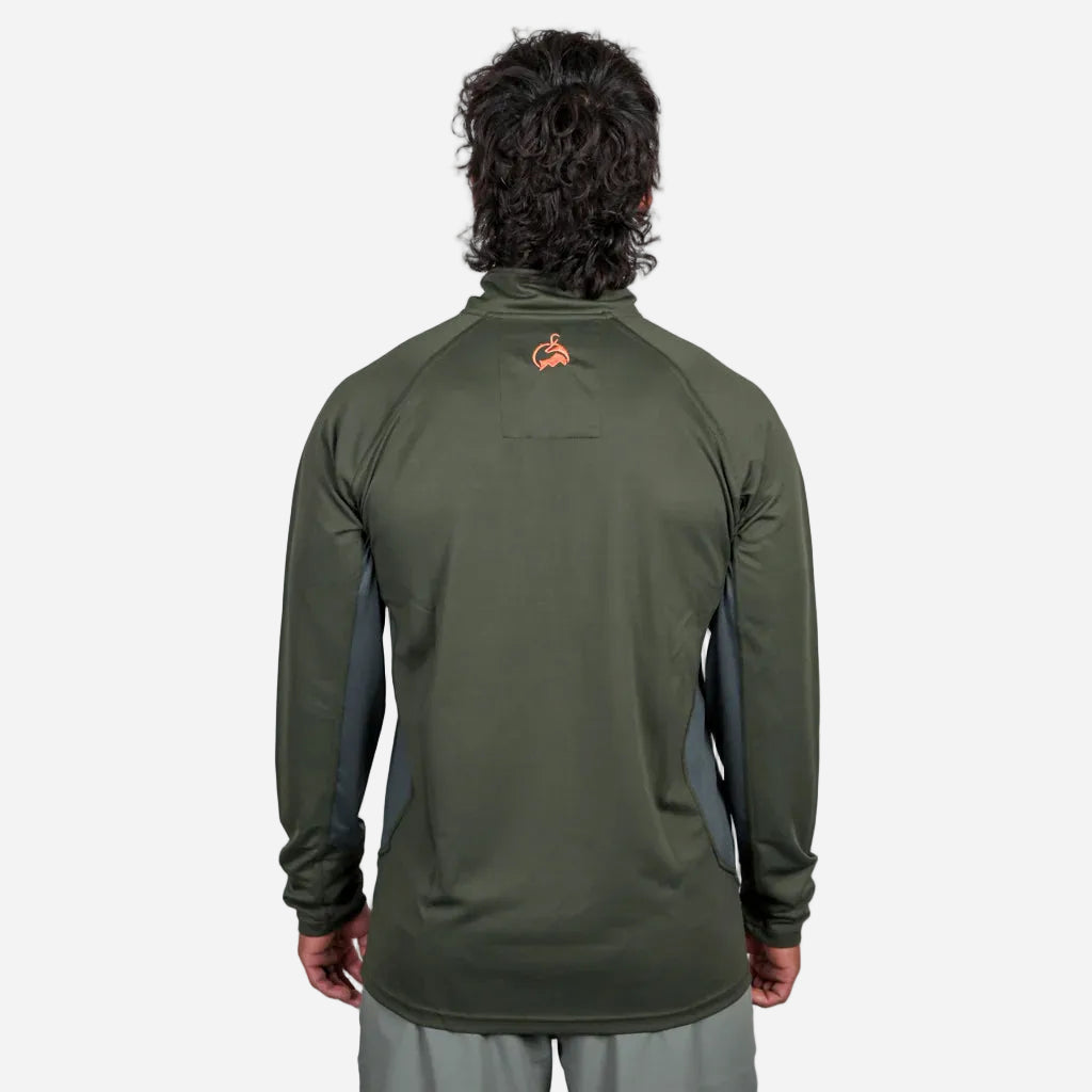 Bushbuck Apex Quarter Zip Unisex Base Layer Bayleaf Green - Wild & Moor