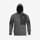 Bushbuck Frontier Unisex Windproof Fleece Pullover Charcoal - Wild & Moor