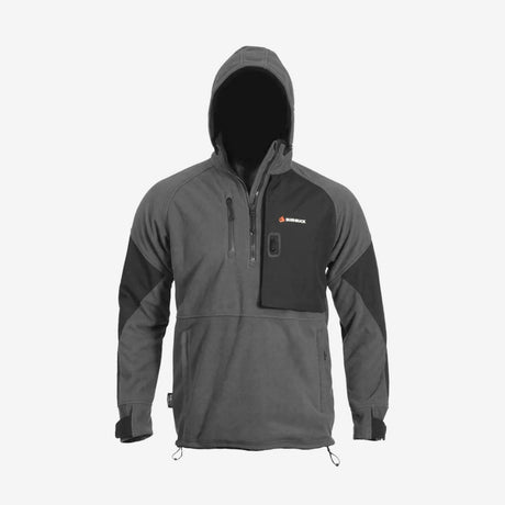 Bushbuck Frontier Unisex Windproof Fleece Pullover Charcoal - Wild & Moor