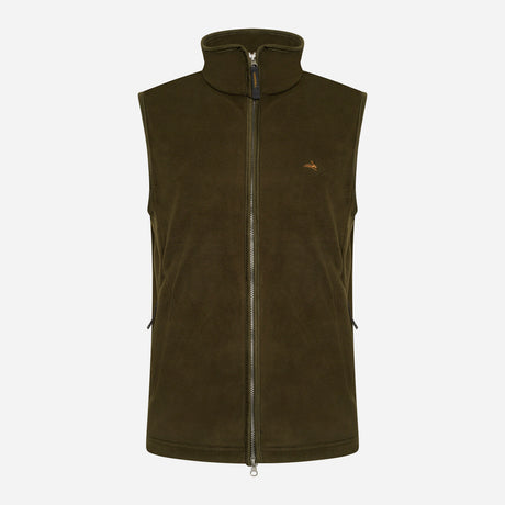 Front of Harehill Birtles Fleece Gilet, Fern - Wild & Moor