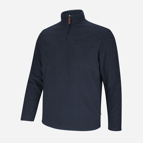 Hoggs of Fife Islander 1/4 Zip Micro-Fleece Shirt, Navy - Wild & Moor