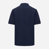 Hoggs of Fife Stewart Block Pique Polo Shirt Navy - Wild & Moor
