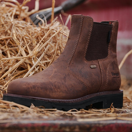 Lifestyle image of Hoggs of Fife Shire Pro Waterproof Dealer Boot Crazy Horse Brown - Wild & Moor