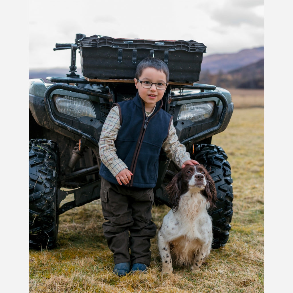 Lifestyle Image of Hoggs of Fife Struther Junior W/P Trouser Green - Wild & Moor