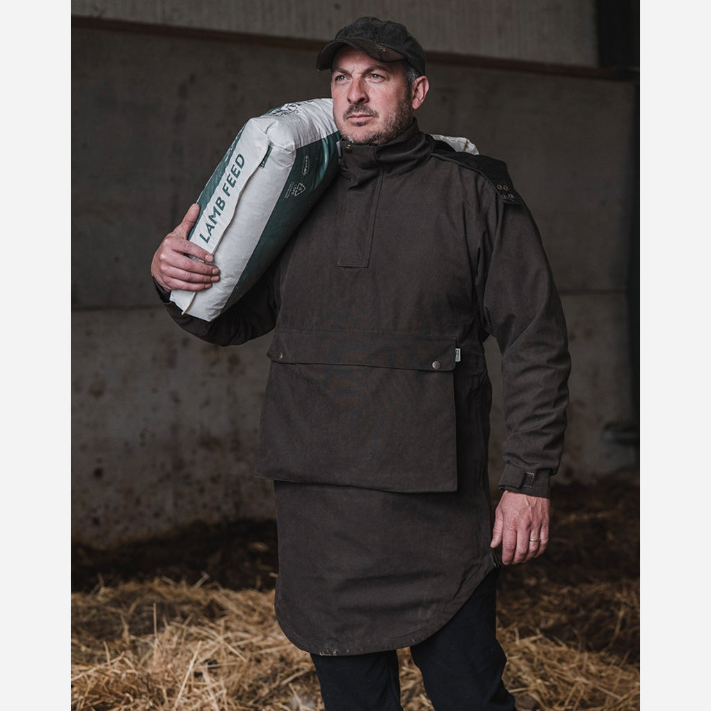 Lifestyle Image of Hoggs of Fife Struther Trilaminate Long Smock Dark Green - Wild & Moor