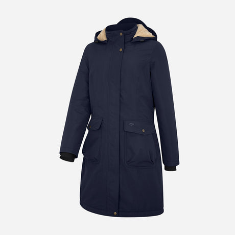 Hoggs of Fife Walker Ladies Long Coat Navy - Wild & Moor