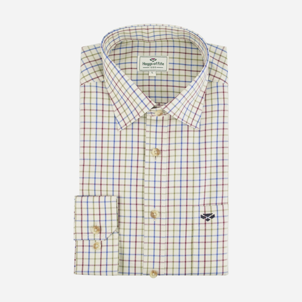 Hoggs of Fife Men's Inverness Cotton Tattersall Shirt - Wild & Moor