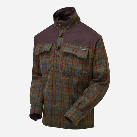Keela Harris Tweed Smock Olive Rust with Large Front Pockets