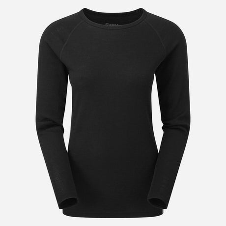 Keela Womens Merino L/S Round Neck Top Black - Wild & Moor