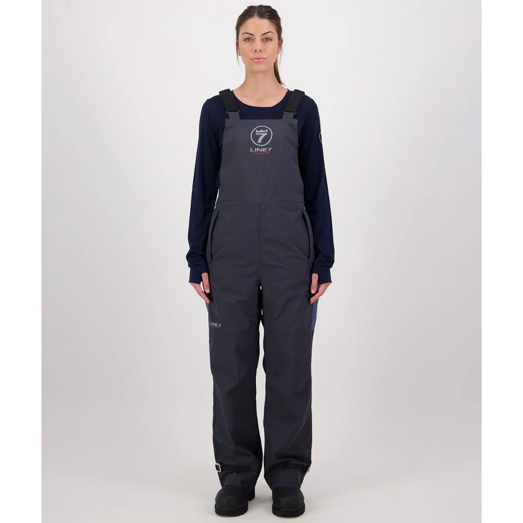 Line 7 Women's Storm Armour10 Waterproof 2 Layer Bib Overtrousers Stormy Weather / Ebony - Wild & Moor