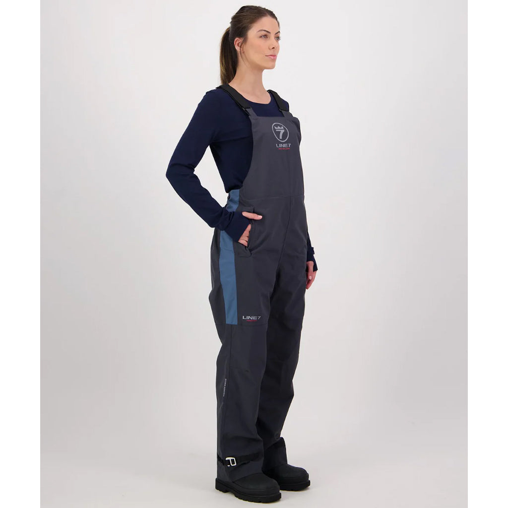 Line 7 Women's Storm Armour10 Waterproof 2 Layer Bib Overtrousers Stormy Weather / Ebony - Wild & Moor