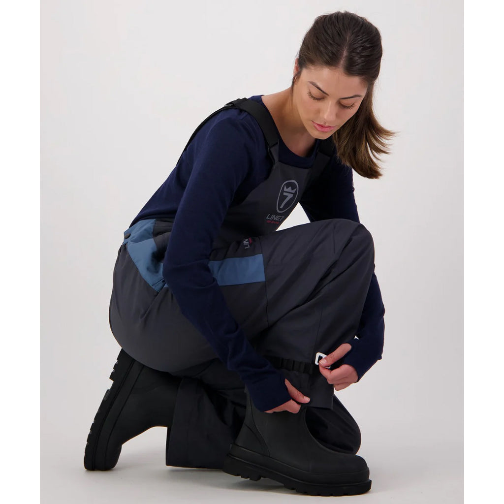 Line 7 Women's Storm Armour10 Waterproof 2 Layer Bib Overtrousers Stormy Weather / Ebony - Wild & Moor