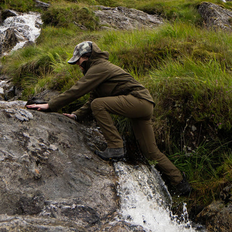 Lifestyle image of Stoney Creek Women's Hunt Guard Trousers, Tundra - Wild & Moor
