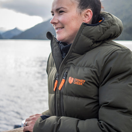 Lifestyle image of Stoney Creek Women's ThermoFlex Jacket Bayleaf - Wild & Moor