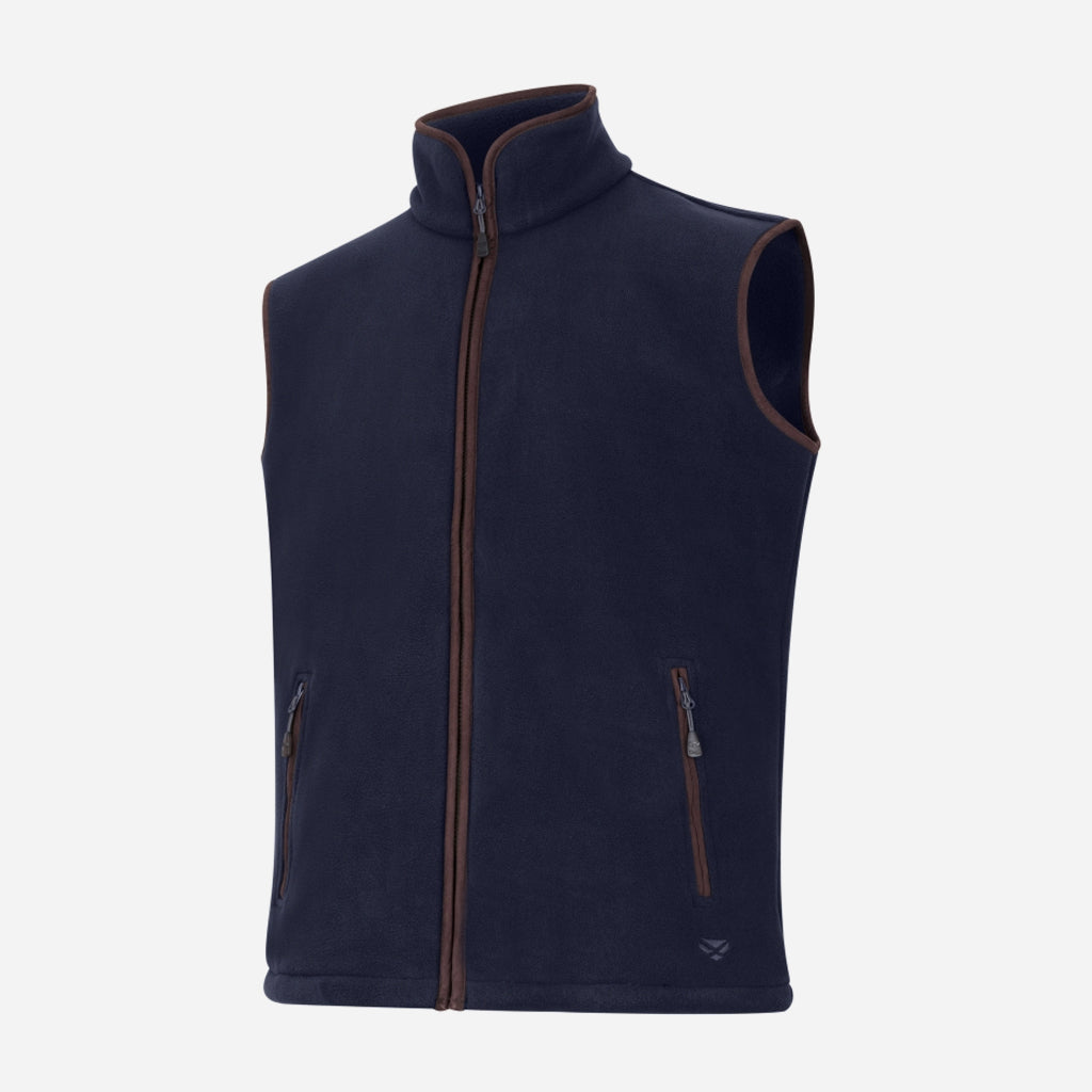 Hoggs of Fife Men's Woodhall Fleece Gilet Navy - Wild & Moor