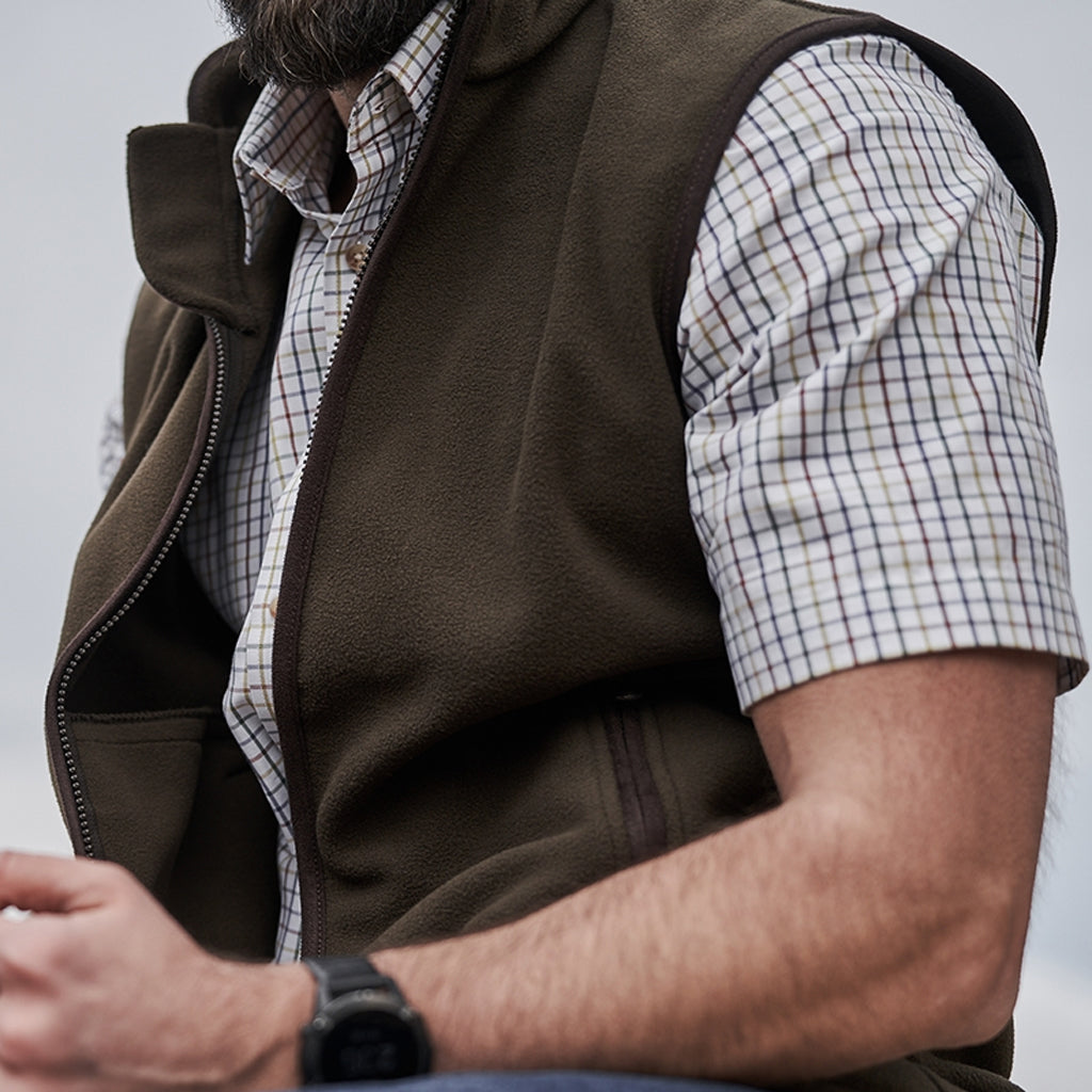 Hoggs of Fife Men's Woodhall Fleece Gilet Green - Wild & Moor