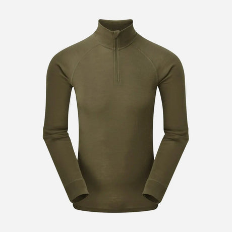 Keela Merino L/S Zip Top Covert Green - Wild & Moor