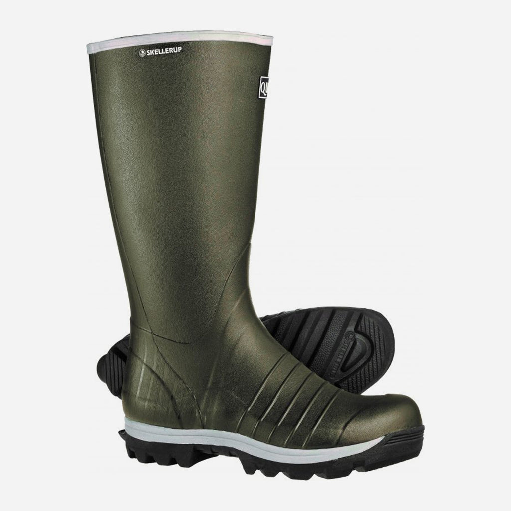 Skellerup Quatro Non-Insulated Waterproof Boots Green / Grey