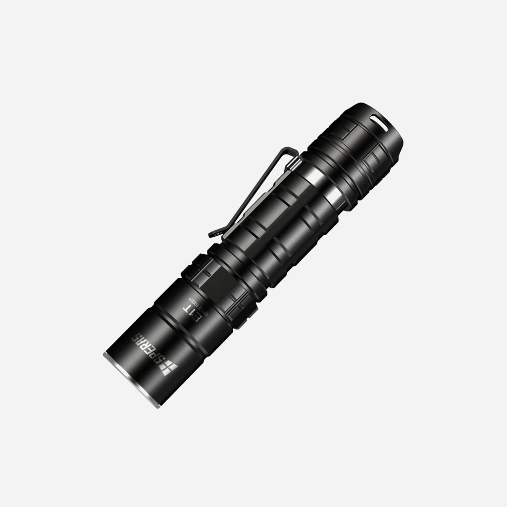 SPERAS E1T Black EDC Tactical Flashlight with SST40 LED & 1700 Lumens