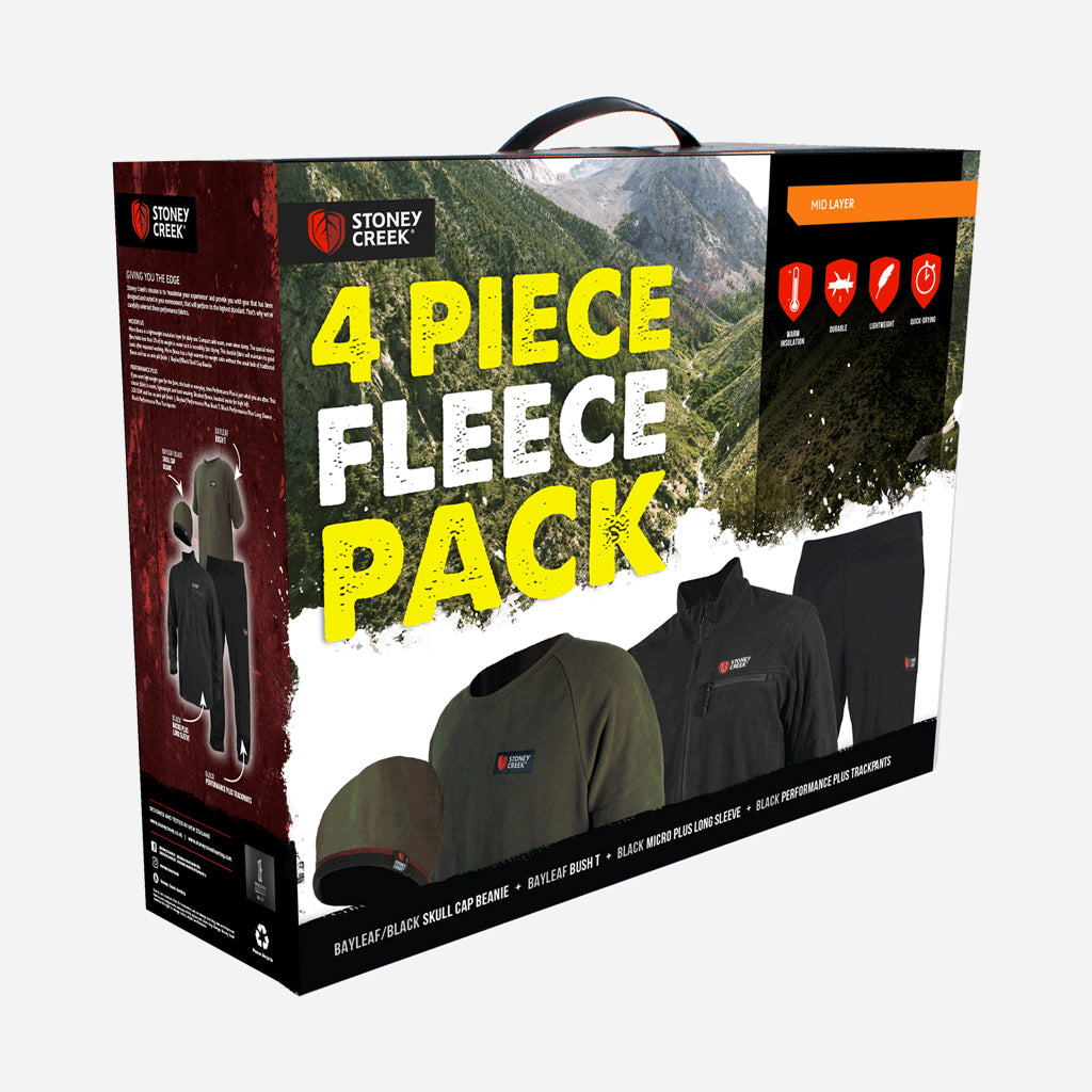 Stoney Creek Mens 4-Piece Fleece Pack Bayleaf Black