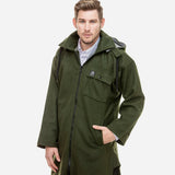 Swanndri Mens Mosgiel Wool Bushshirt with Zip-up Front Olive Large Front Pockets